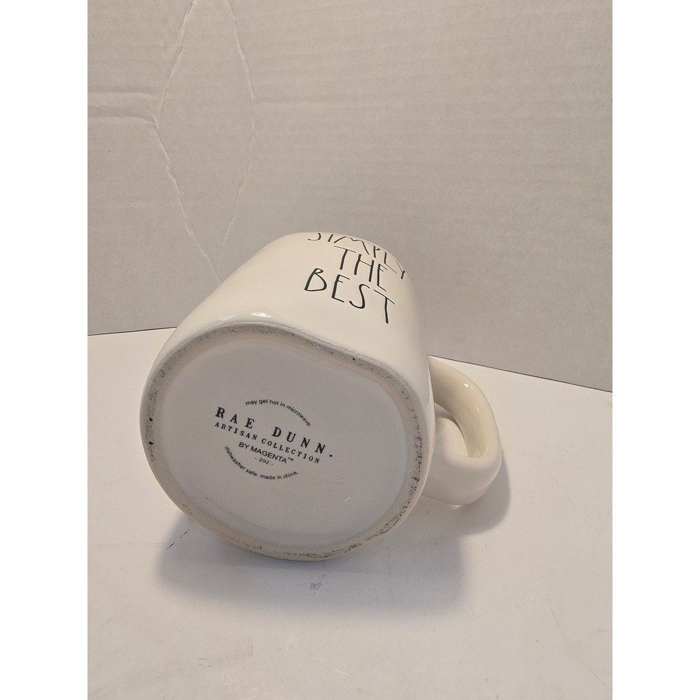 Rae Dunn Simply The Best Coffee Mug White Ceramic Artisan Collection by Magenta - Picture 3 of 4